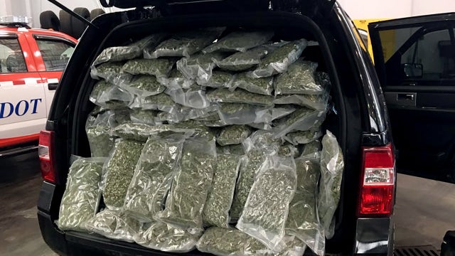 Traffic stop leads to SUV packed full of marijuana