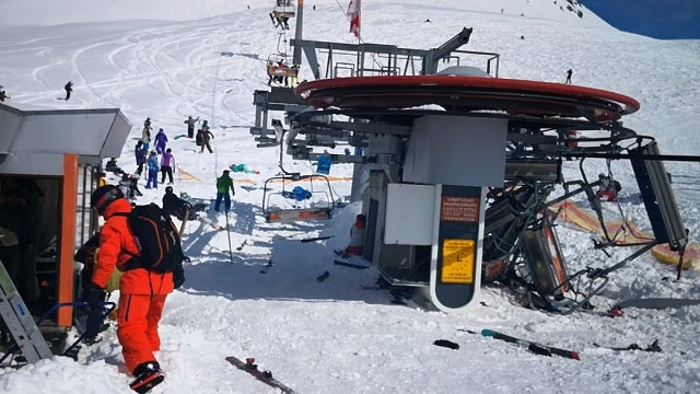 Shocking video shows ski lift violently throw people into the air