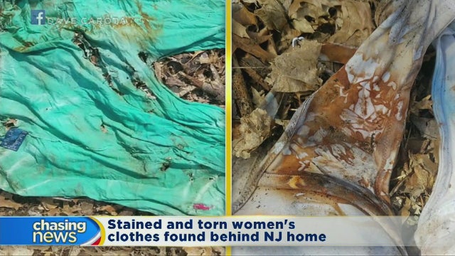 Stained and torned clothing found in woods