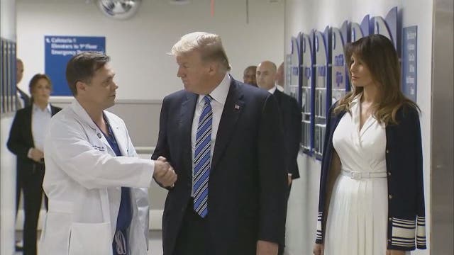 Trump meets Florida shooting victims, first responders