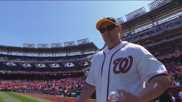 Deputy who confronted Great Mills High School shooter throws out 1st pitch at Nationals home opener