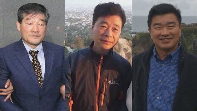 Freed detainees head home for big welcome, featuring Trump