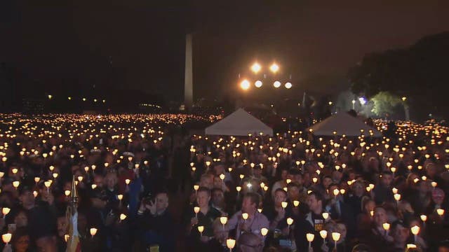 Fallen officers remembered with candlelight vigil on National Mall