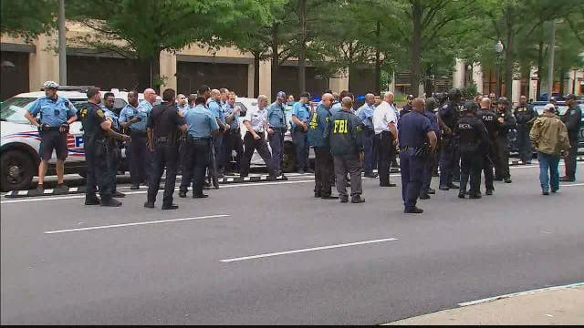 Police: No active shooter at Department of Justice