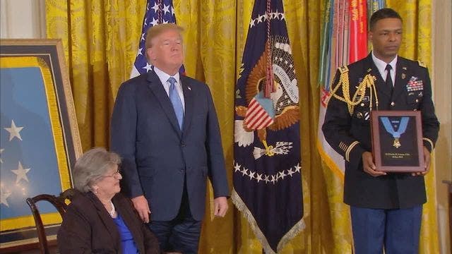 Trump awards posthumous Medal of Honor to World War II Army officer