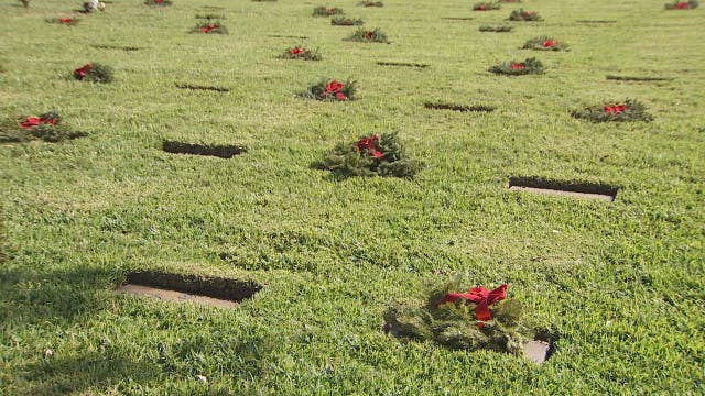 Cadets lay wreaths at Bay Pines National Cemetery