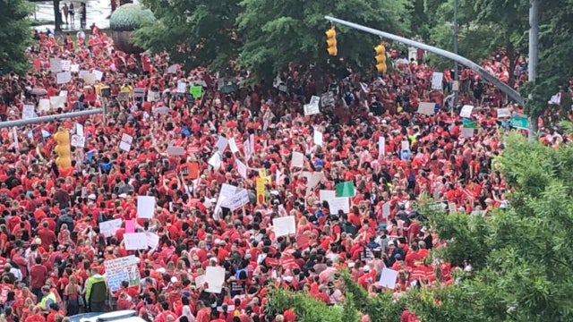 NC teachers rally for higher pay, classroom resources