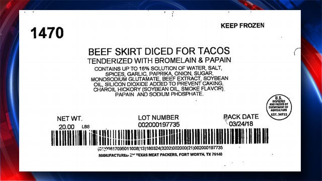 RECALL: Texas Meat Packers recall frozen, fresh beef items