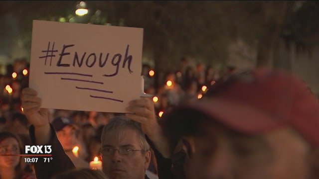 Thousands attend vigil for Parkland school shooting victims