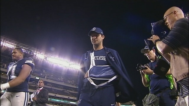 No surgery needed for Tony Romo's broken collarbone; will be out two months
