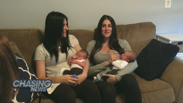 Twin sisters deliver baby boys on same day just hours apart