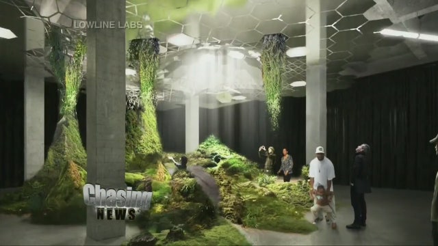 Underground park created with natural light