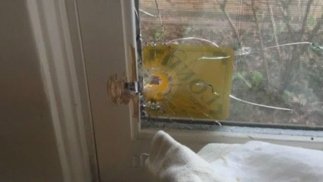Bullet pierces window, flies through bedroom where two small children are sleeping
