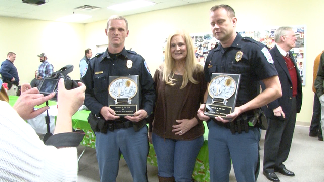Police Officers Honored after Saving Woman's Life