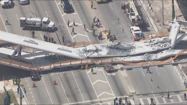 PHOTOS: Miami pedestrian bridge collapse