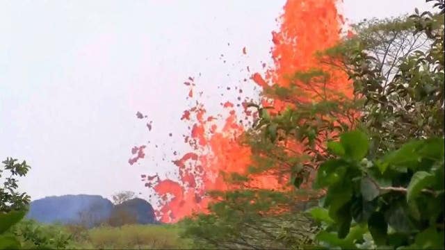 Lava from Kilauea volcano enters ocean, creates toxic cloud