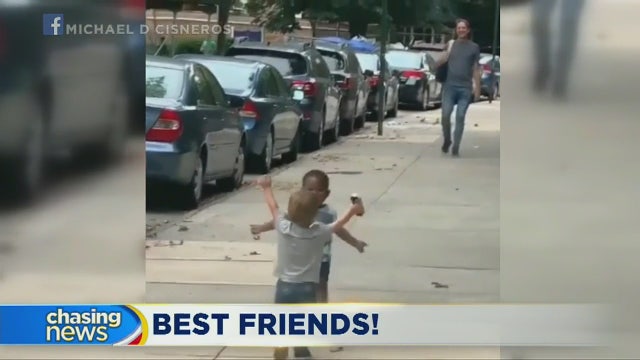 Video of boys hugging goes viral