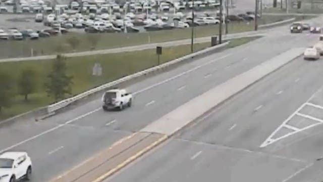 WATCH: Ohio car drives in reverse on highway