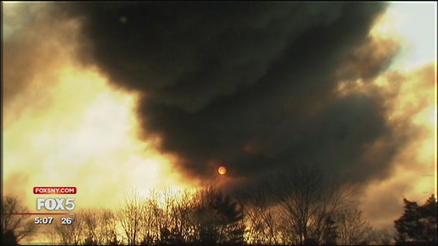 Massive fire rips through NJ warehouse