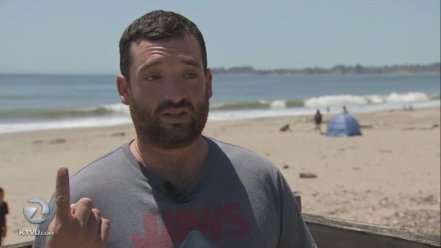 Chopper video shows kayaker in open water near great white off Santa Cruz Co. coast