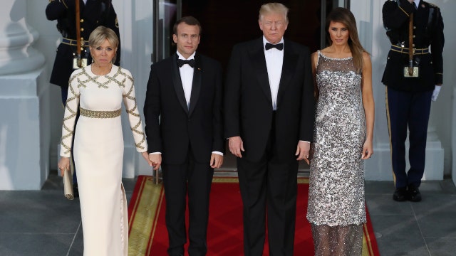 Trumps host French president at their first White House state dinner
