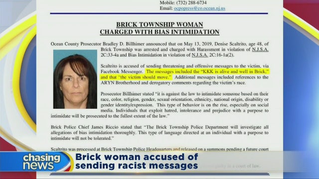 Woman arrested after KKK message on Facebook