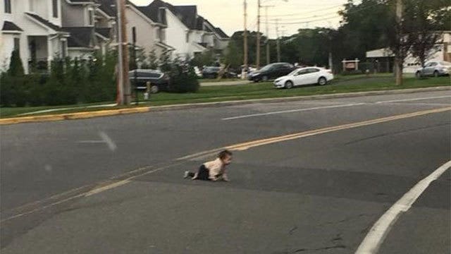Baby found crossing busy NJ street