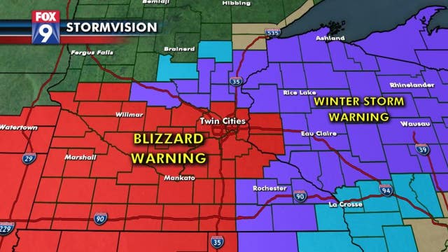 Blizzard Warning in metro area, SW Minnesota through Sunday