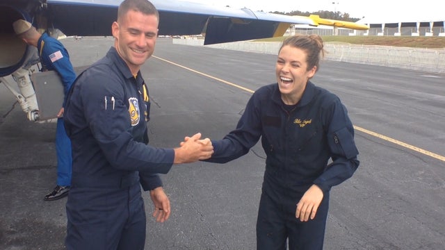 Olympic Soccer Star Gets Physics Lesson with Blue Angels