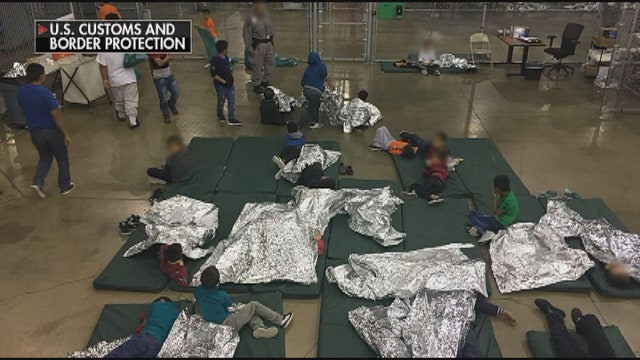 Immigrant kids seen held in fenced cages at border facility in Texas
