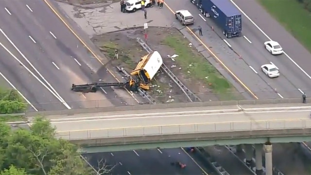 PHOTOS: 'Horrific' school bus crash in NJ