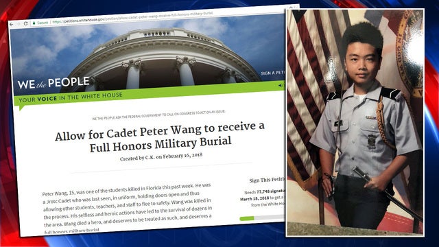 Petition: Honor school shooting victim with military burial
