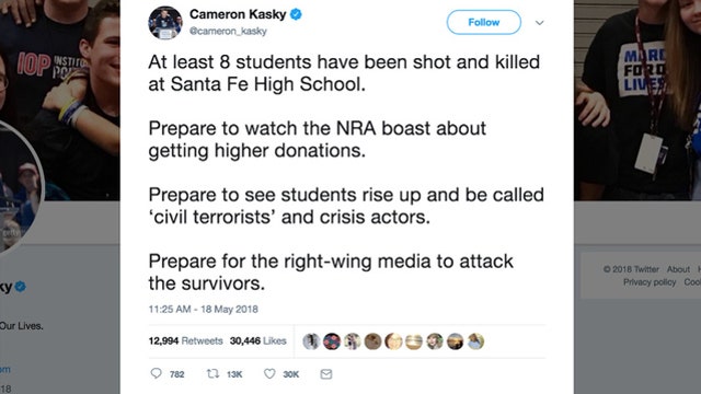 Parkland students react to Texas school shooting on social media