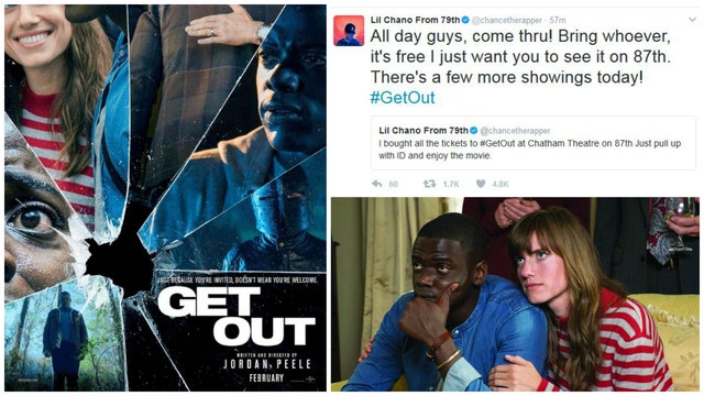 Chance the Rapper loved 'Get Out' so much, he's inviting strangers to see it for free