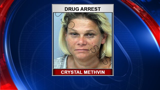 Police: Woman named Crystal Methvin busted with crystal meth