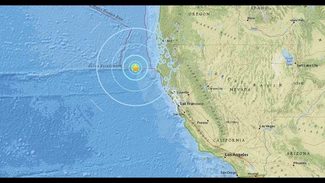 5.8 quake hits off the coast of Northern California