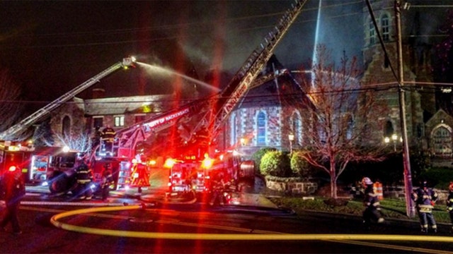 Fire engulfs historic church in New Jersey