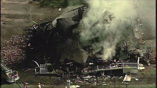 Apparent gas explosion levels southern New Jersey building