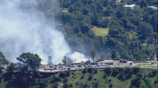 Small fire breaks out near Greek Theatre in Griffith Park