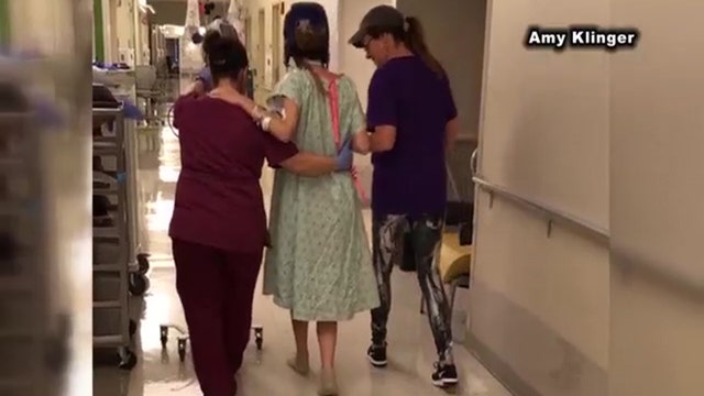 Las Vegas shooting victim Tina Frost begins to walk (VIDEO)