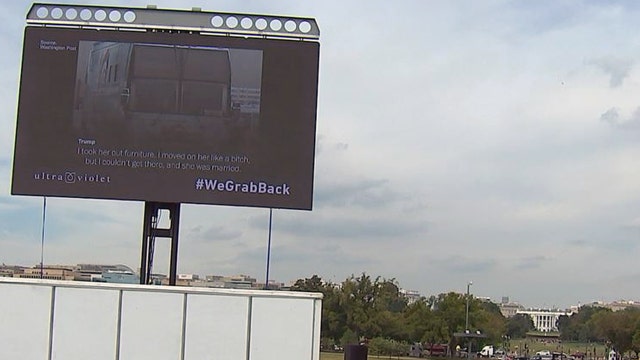 President Trump 'grab them' video plays near White House for 12 hours