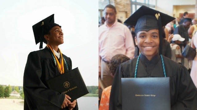 Cobb County 14-year-old graduates from high school, college on same day