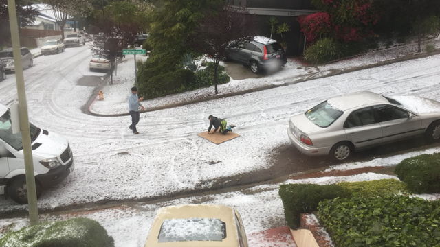 'Hail barrage' in East Bay, scattered showers, thunderstorms ahead