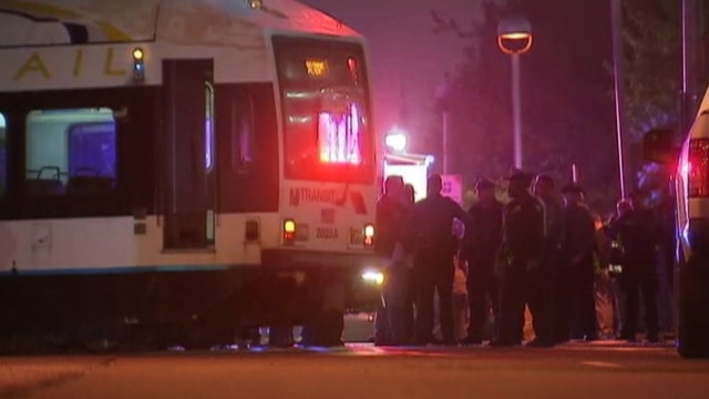 Light rail train slams into fire truck in Jersey City