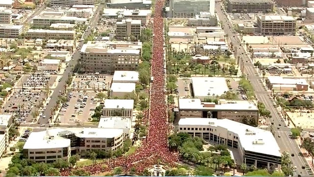 Arizona teachers marching in historic strike