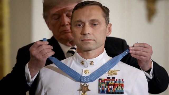 President Trump awards Medal of Honor to Navy SEAL for daring rescue