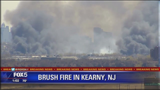 Brush fires in New Jersey
