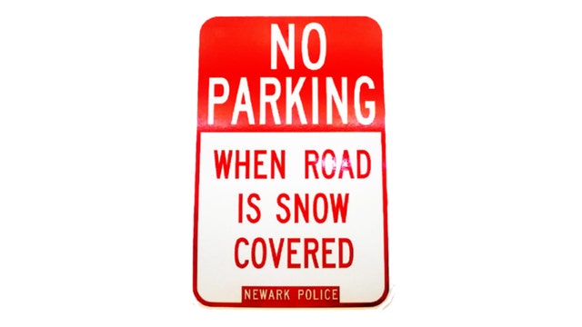 Free parking lots in Newark during snow storm