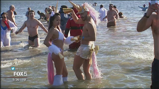 Frigid weather doesn't stop Coney Island Polar Bear plunge