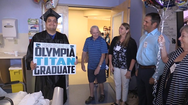Hospital, family bring graduation to cancer patient Johns Hopkins All Children's Hospital